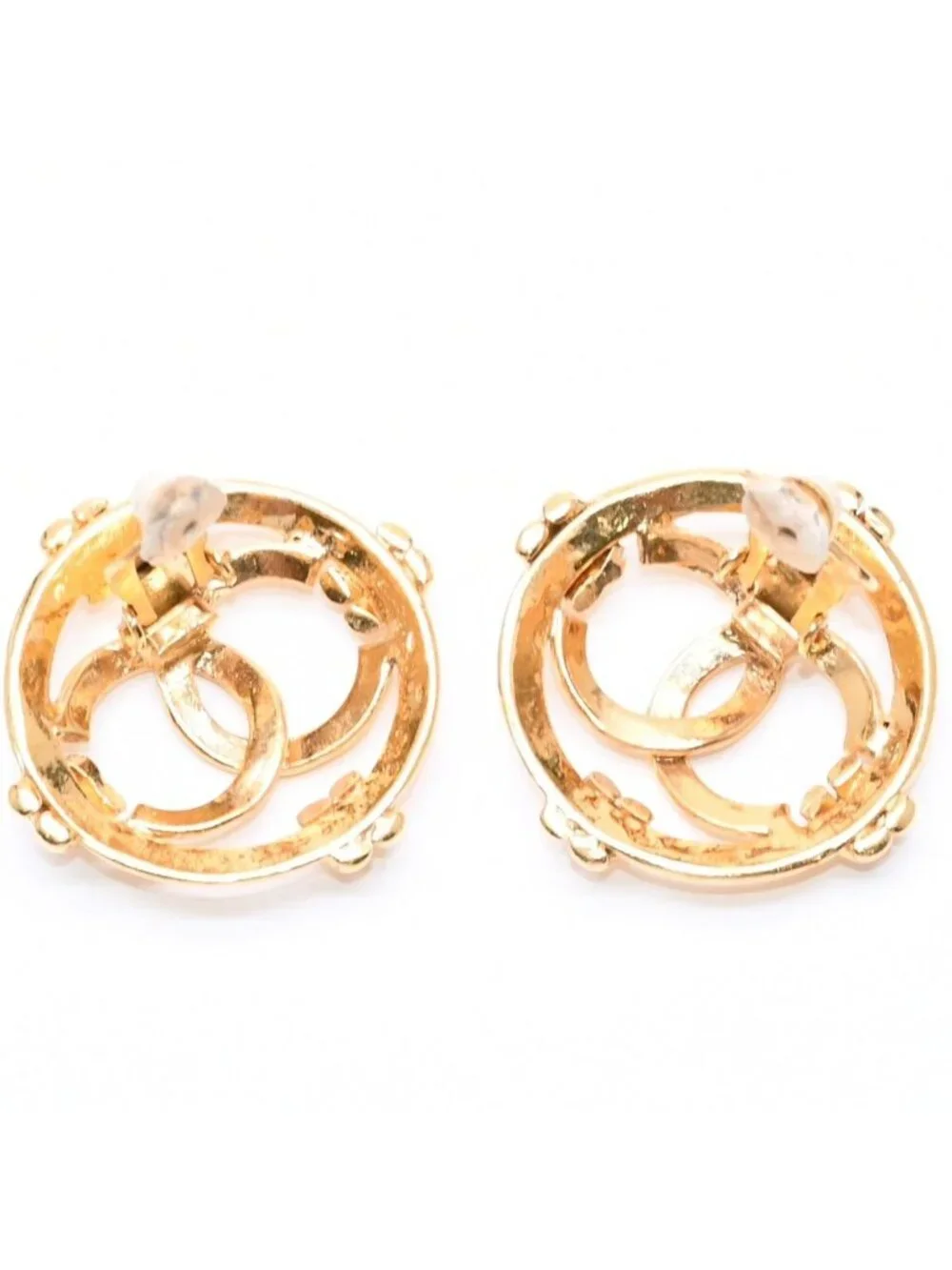 Chanel Earrings CC Logo 93 Gold